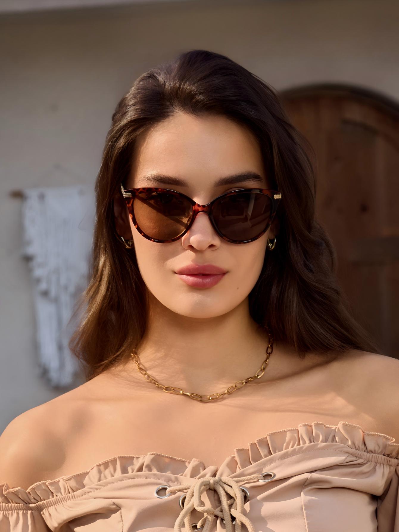 Sunglasses Cat Eye - Óculos retrô minimalistas de moda olho
