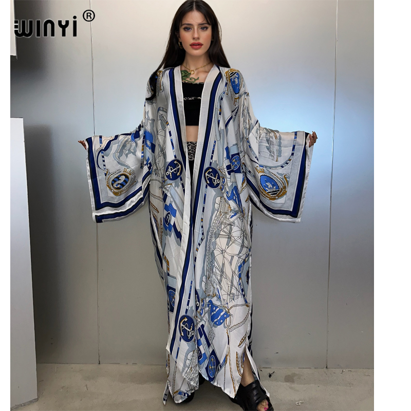 Cover Up Kaftan - WINYI quimono de verão, kaftan, roupa