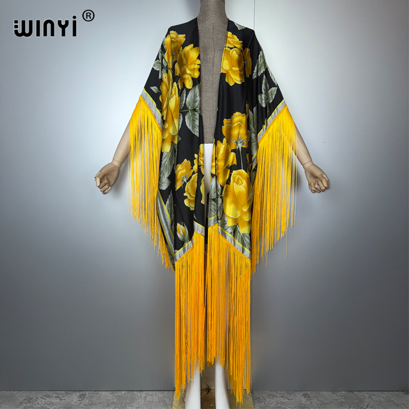 Cover Up Kaftan - WINYI África Saída de Praia Estilo