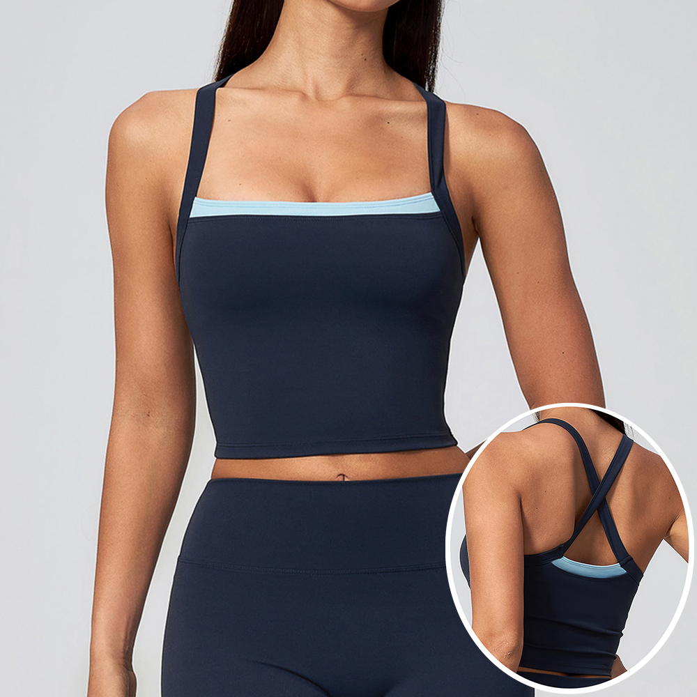 Crop Top Crochet - Top de Yoga Feminino com Costas