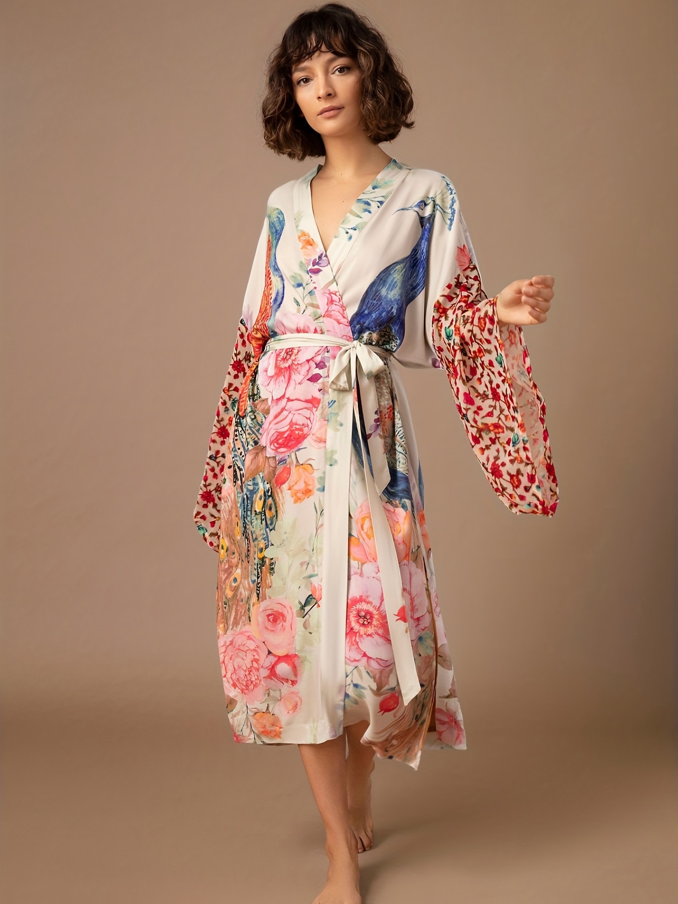 Cover Up Kaftan - Quimono de praia para mulheres, traje