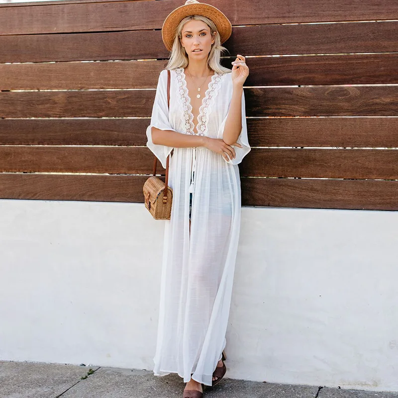 Mulheres vestido de praia roup - Cover Up Kaftan avaliação e preço