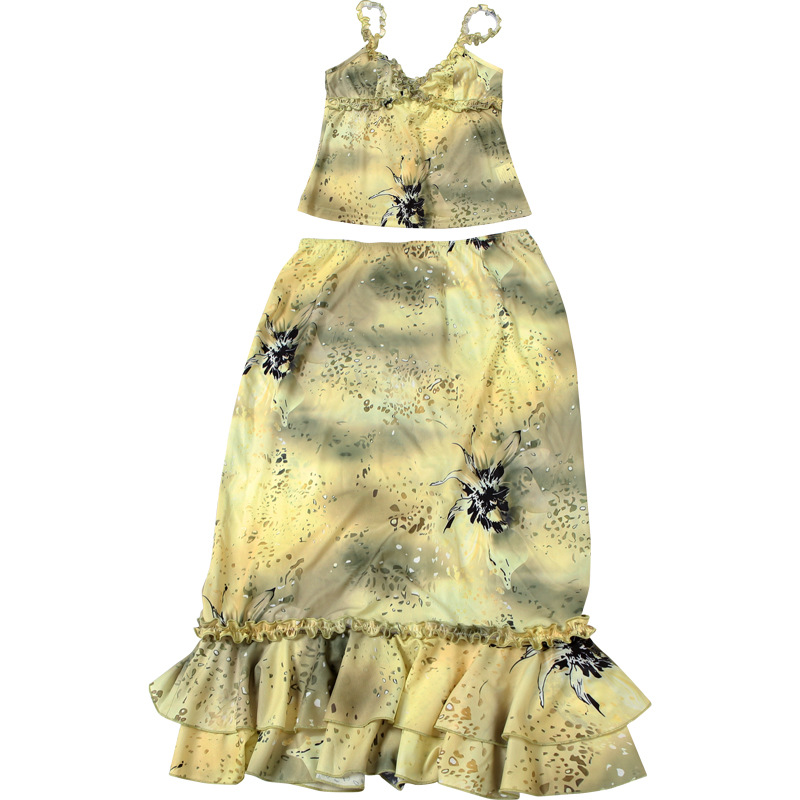 Conjunto Feminino de 2 Peças c - Midi Skirt Floral avaliação e preço
