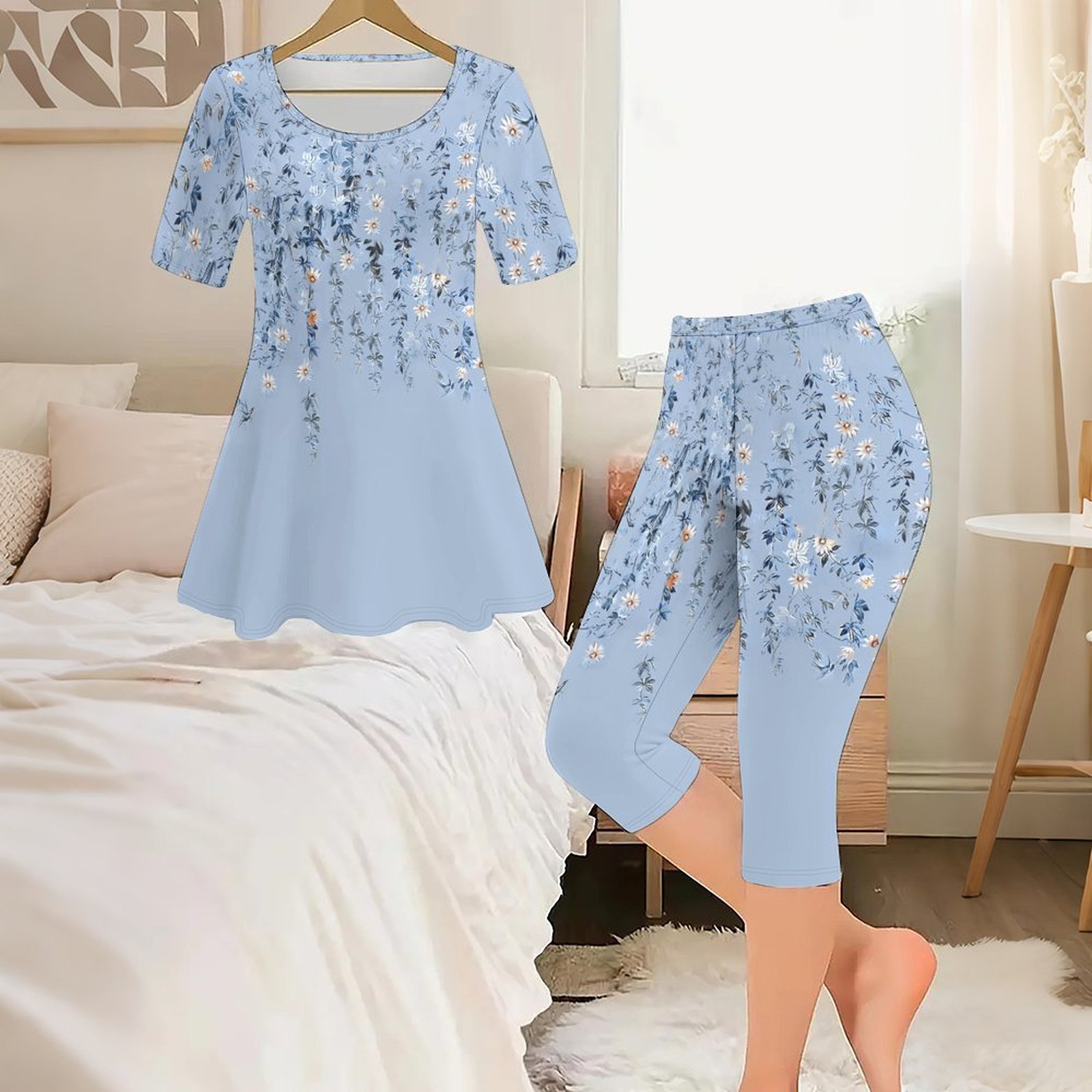 Conjunto Vintage de 2 Peças pa - Romper Floral Print avaliação e preço