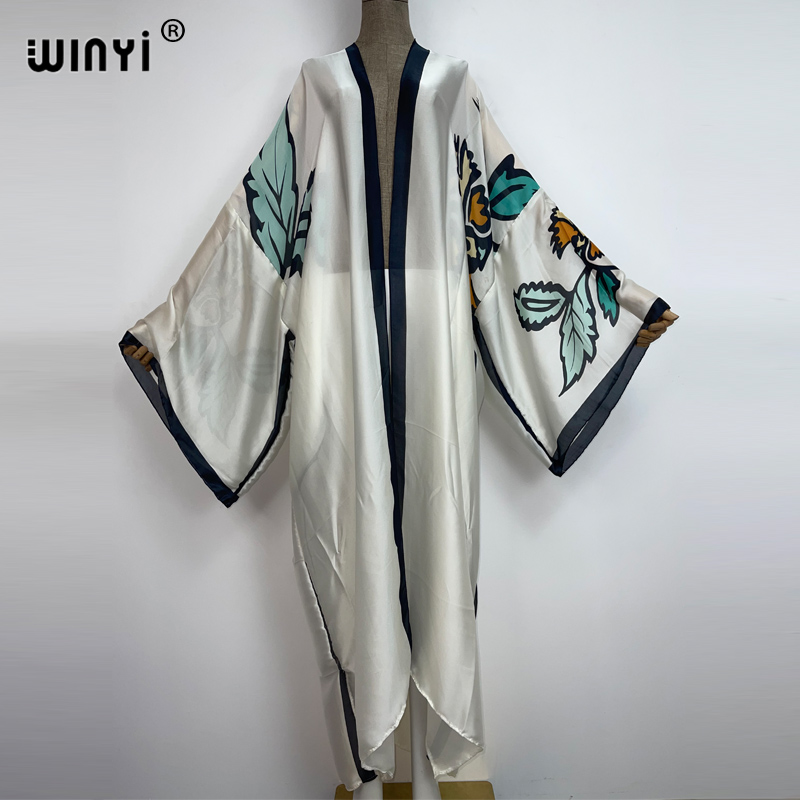 WINYI-Cardigã Boho de manga co - Cover Up Kaftan avaliação e preço