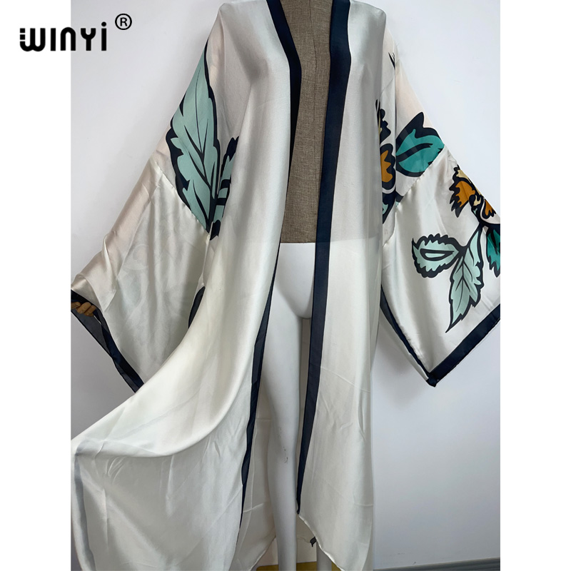 WINYI-Cardigã Boho de manga co - Cover Up Kaftan avaliação e preço