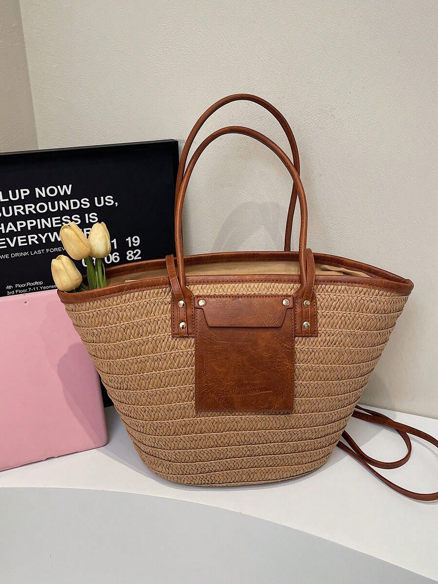 Bolsa de Ombro Grande de Palha - Tote Bag Beach avaliação e preço