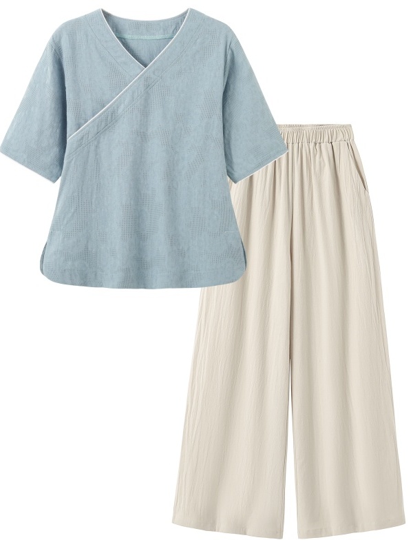 Novo Conjunto Feminino de Duas - Linen Pant Wide avaliação e preço